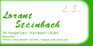 lorant steinbach business card